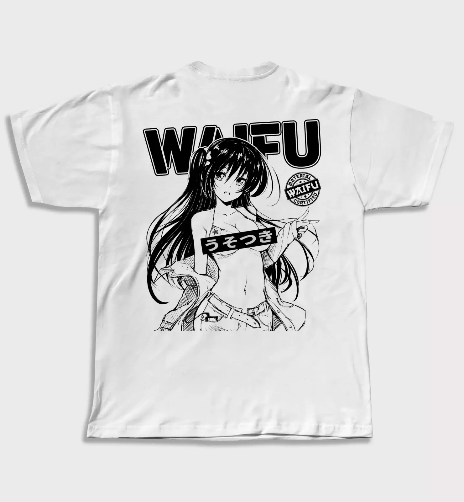 Imagen de camiseta Waifu Certified con diseño de personaje anime