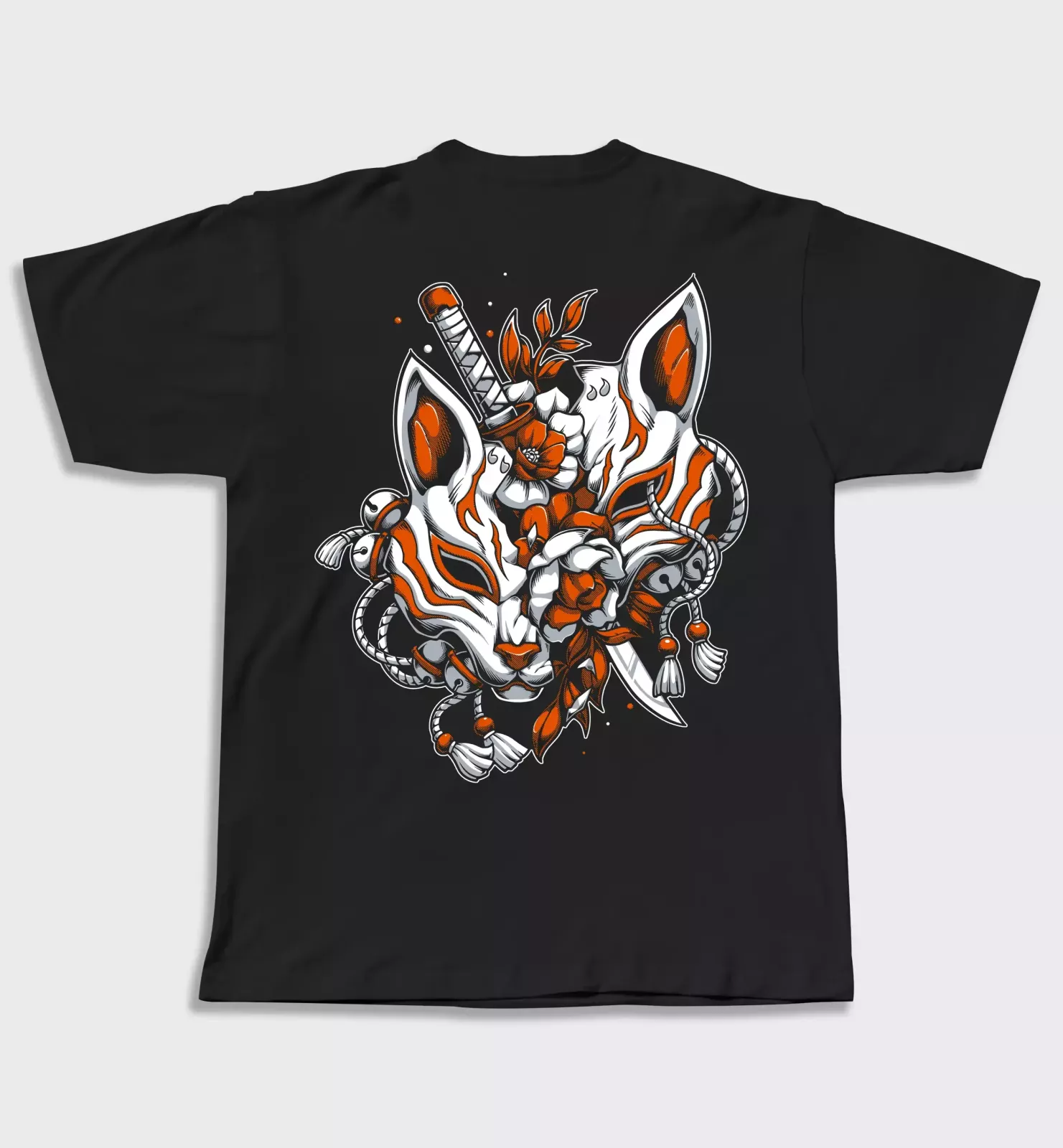 Imagen de camiseta Kitsune Warrior con diseño de zorro japonés