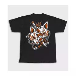 Imagen de camiseta Kitsune Warrior con diseño de zorro japonés