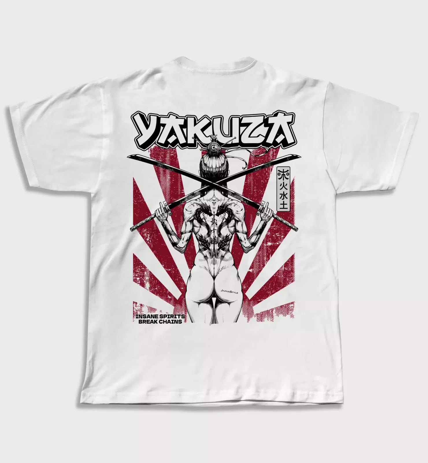 Imagen de camiseta Yakuza Warrior con diseño de guerrero japonés