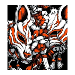 Kitsune Warrior - Sweat-shirt Renard japonais mystique