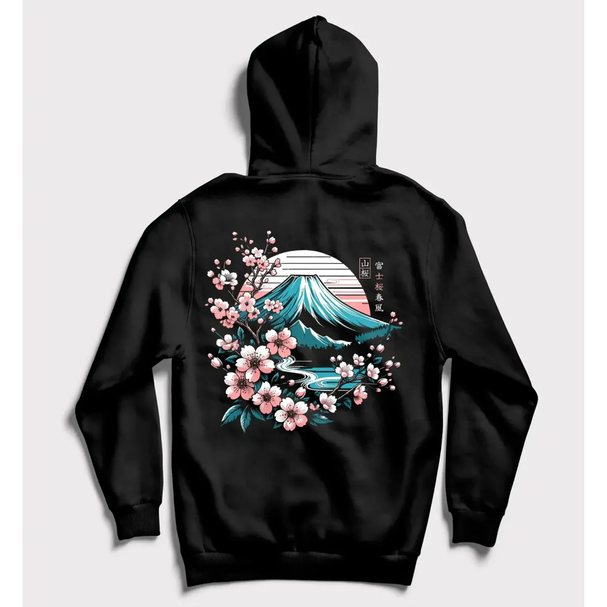 Mount Fuji and Cherry Blossoms - Sudadera Fuji y Cerezos en Flor