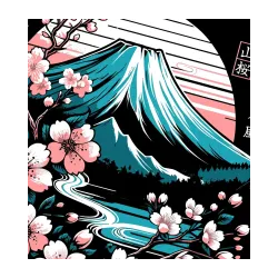Mount Fuji and Cherry Blossoms - Sudadera Fuji y Cerezos en Flor