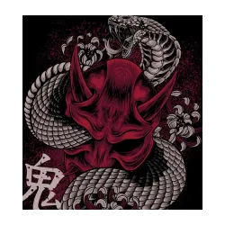 Oni Mask Snake - Masque Oni avec sweat-shirt serpent