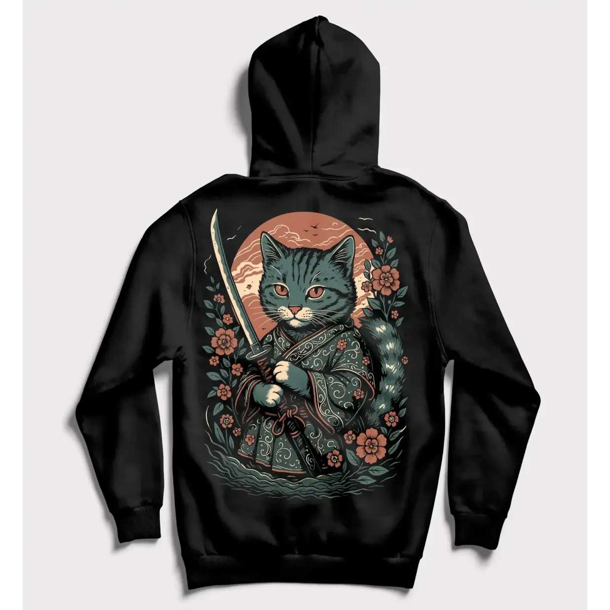 Samurai Cat - Sudadera de Gato Samurai Divertido