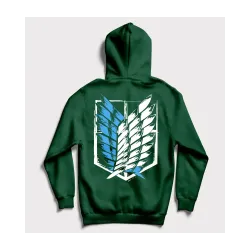 Wings of Freedom – Sudadera Anime Verde Alas de la Libertad