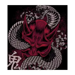 Maschera Oni Snake - Mask T -Shirt con serpente
